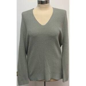 NEW LOOK BY M women's v-neck sweater in grey